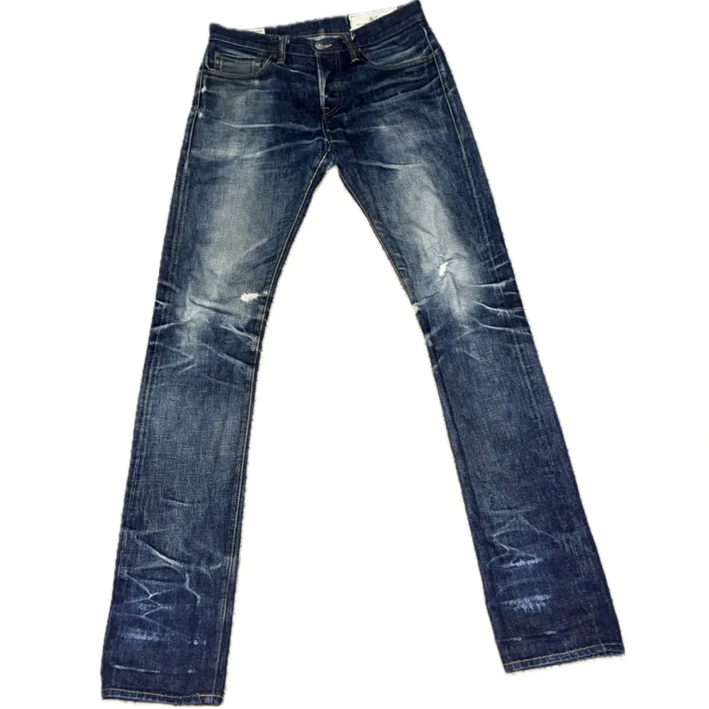 ROGUE TERRITORY SK Japanese Selvedge Faded Raw Blue Denim Jeans USA Men's 29
